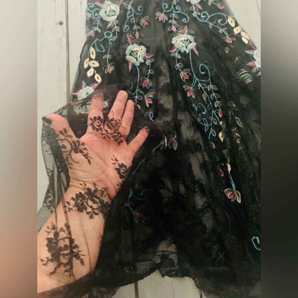 👗RARE Free People Black Sheer Maxi Dress-NWOT! - Picture 9 of 12